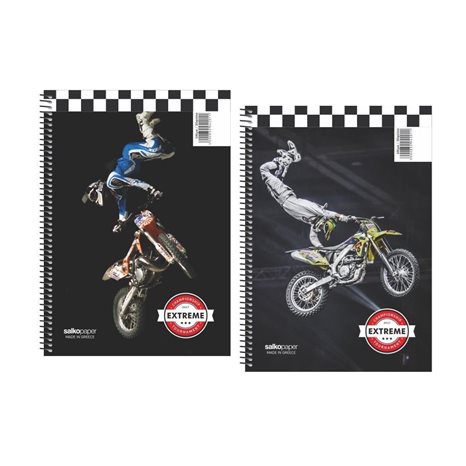 Τετράδιο Σπιράλ Salko 17x25 Colorline 4Θ. 120φ.