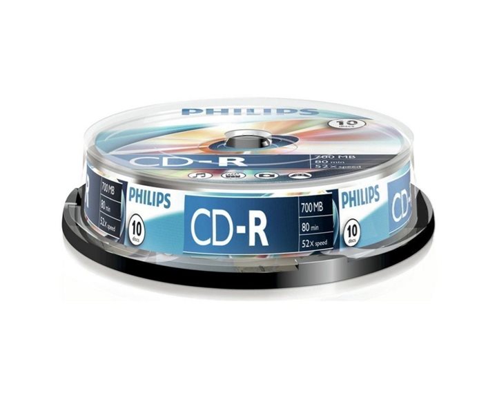 CD-R Philips 80min 700MB 52x Κορίνα 10 Τεμ.