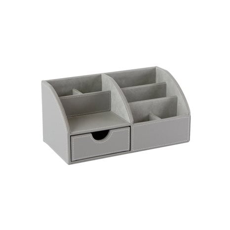 Organizer Γραφείου Osco Δέρμα Γκρι 3205