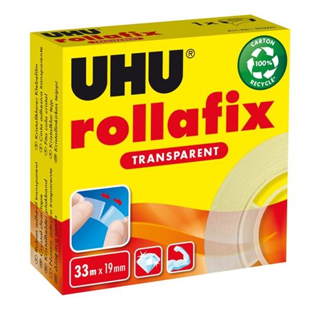 Ταινία Uhu Rollafix Διάφανη 19mm X33m