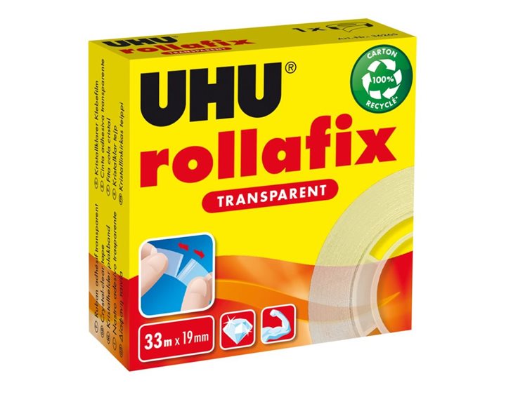Ταινία Uhu Rollafix Διάφανη 19mm x33m