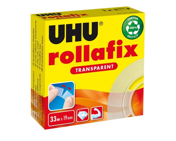 Ταινία Uhu Rollafix Διάφανη 19mm X33m