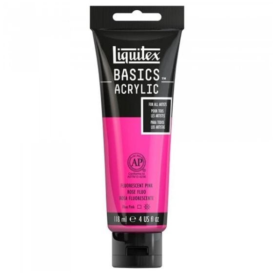 Liquitex 118 ML Basics 987 Fluorescent Pink