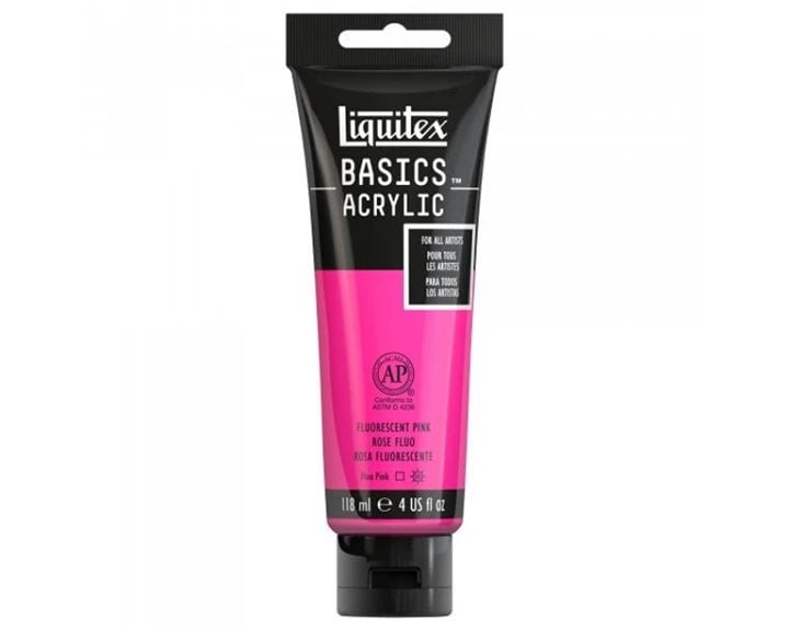 Liquitex 118 ML Basics 987 Fluorescent Pink
