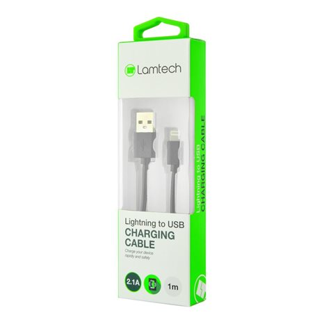 Lamtech Charging & Datacable Lightning 1m Black