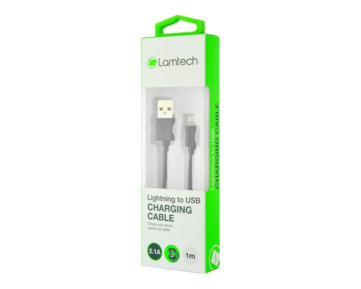 Lamtech Charging & Datacable Lightning 1m Black