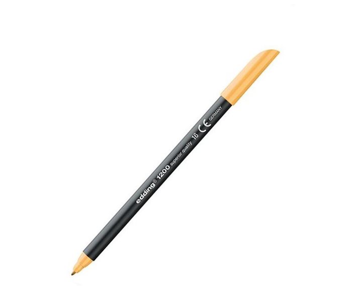 Μαρκαδόρος Edding 1200 Ανεξίτηλος Ψιλής Γραφής 0.5-1mm Πορτοκαλί Ανοιχτό