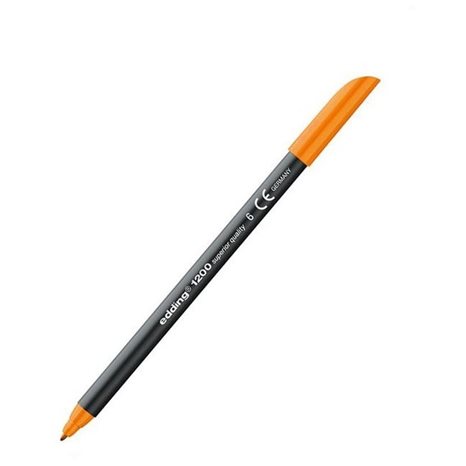 Μαρκαδόρος Edding 1200 Ανεξίτηλος Ψιλής Γραφής 0.5-1mm Πορτοκαλί