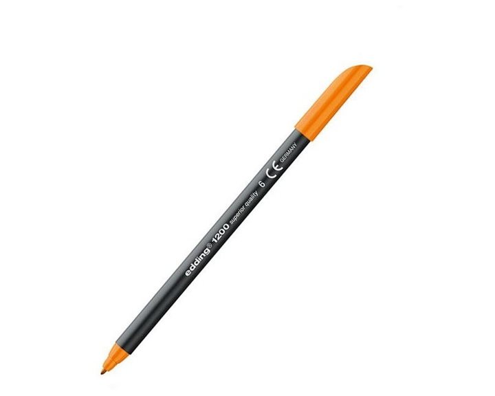 Μαρκαδόρος Edding 1200 Ανεξίτηλος Ψιλής Γραφής 0.5-1mm Πορτοκαλί