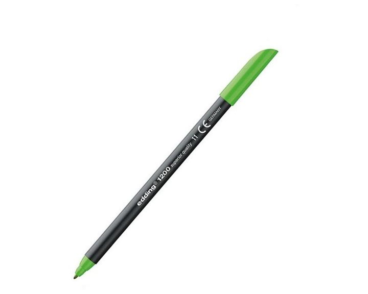 Μαρκαδόρος Edding 1200 Ανεξίτηλος Ψιλής Γραφής 0.5-1mm Λαχανί