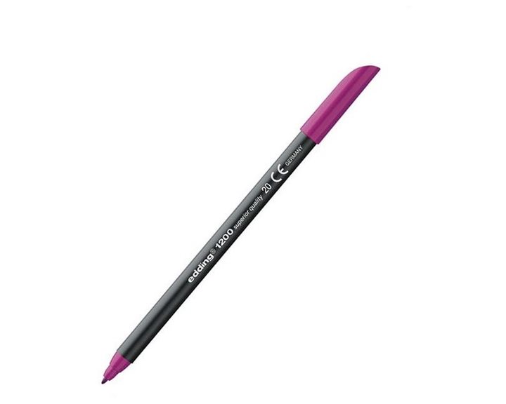 Μαρκαδόρος Edding 1200 Ανεξίτηλος Ψιλής Γραφής 0.5-1mm Magenta