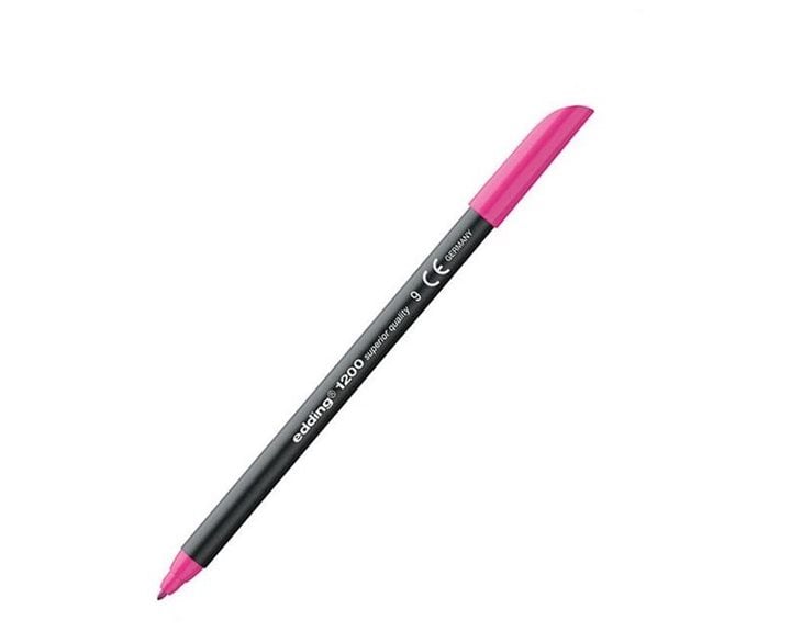 Μαρκαδόρος Edding 1200 Ανεξίτηλος Ψιλής Γραφής 0.5-1mm Ρόζ