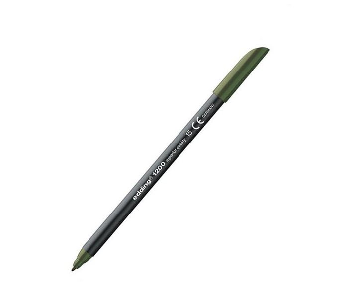 Μαρκαδόρος Edding 1200 Ανεξίτηλος Ψιλής Γραφής 0.5-1mm Λαδί