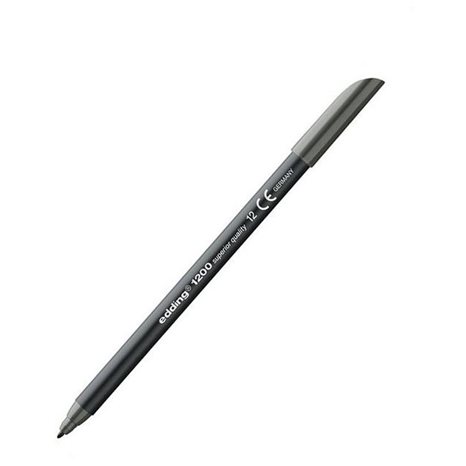 Μαρκαδόρος Edding 1200 Ανεξίτηλος Ψιλής Γραφής 0.5-1mm Γκρί