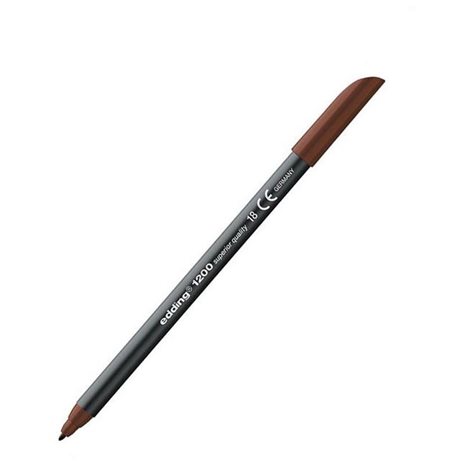 Μαρκαδόρος Edding 1200 Ανεξίτηλος Ψιλής Γραφής 0.5-1mm Σκούρο Καφέ
