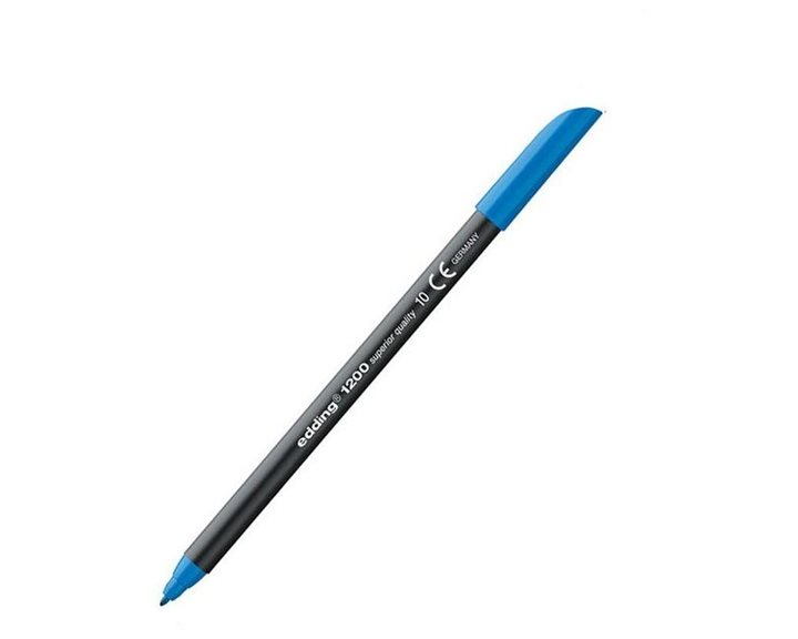 Μαρκαδόρος Edding 1200 Ανεξίτηλος Ψιλής Γραφής 0.5-1mm Γαλάζιο