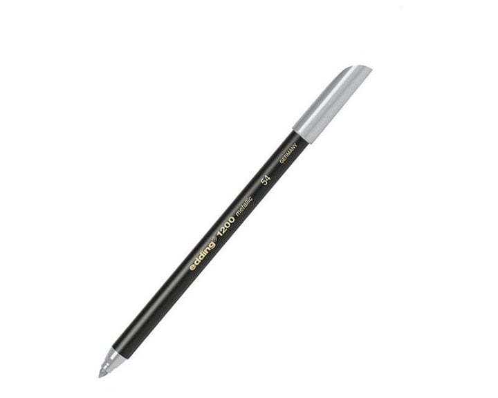 Μαρκαδόρος Edding 1200 Μεταλλικός Ψιλής Γραφής 1-3mm Ασημί