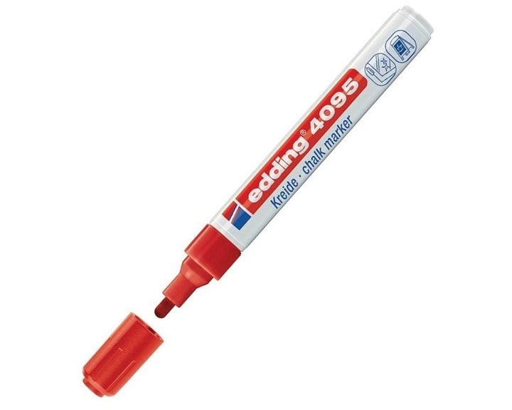 Μαρκαδόρος Edding 4095 Παραθύρων Στρογγυλή Μύτη 2-3mm Κόκκινος