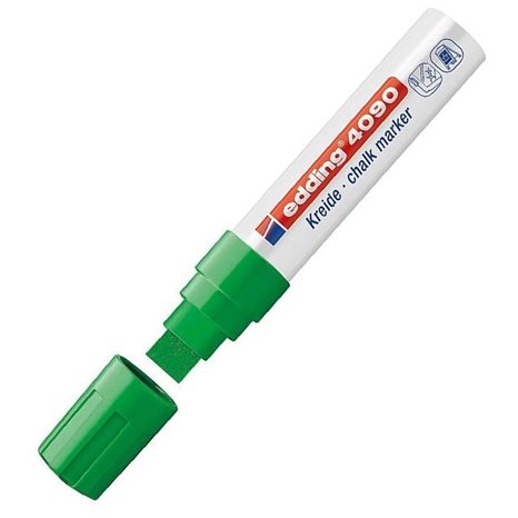 Μαρκαδόρος Edding 4090 Παραθύρων 4-15mm Τετράγωνη Μύτη 4-15mm Πράσινος