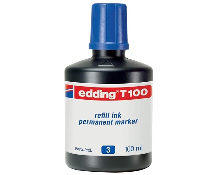Μελάνι Edding Ανεξίτηλου Μαρκαδόρου 100ml Μπλέ