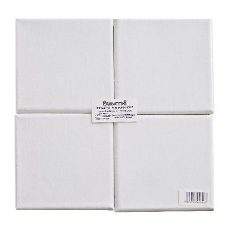 4 Τελάρα Ζωγραφικής Buonarroti 10x10cm Με Βαμβακερό Καμβά
