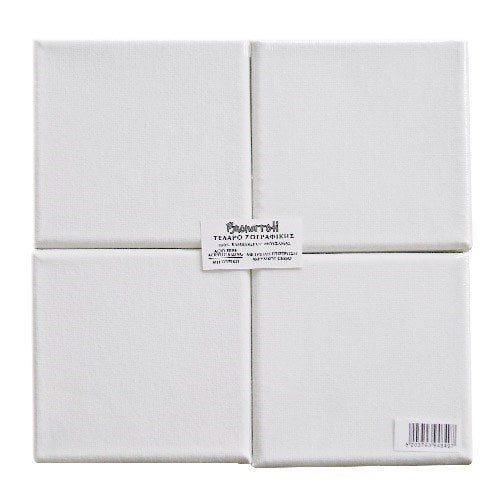4 Τελάρα Ζωγραφικής Buonarroti 10x10cm Με Βαμβακερό Καμβά