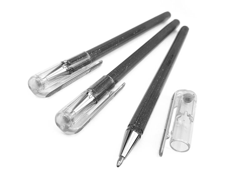 Στυλό Metallic Gel DualPente K110DZ Ασημί