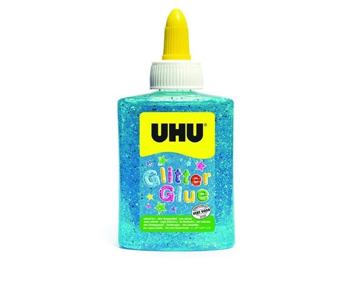 Χρυσόκολλα UHU Glitter Glue 90ml Μπλε