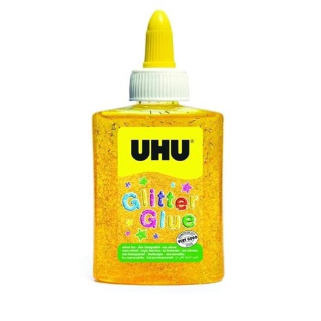 Χρυσόκολλα UHU Glitter Glue 90ml Yellow