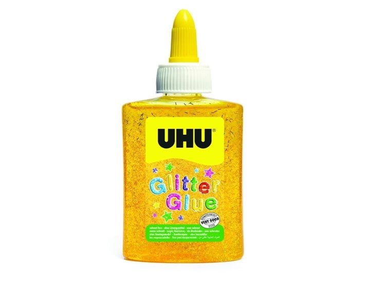 Χρυσόκολλα UHU Glitter Glue 90ml Yellow
