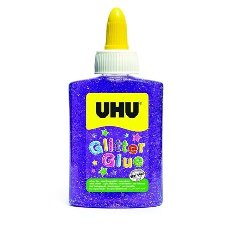 Χρυσόκολλα UHU Glitter Glue 90ml Purple