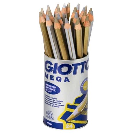 Ξυλομπογιά Χοντρή Fila Giotto 5.5mm Χρυσή-Ασημί 5180