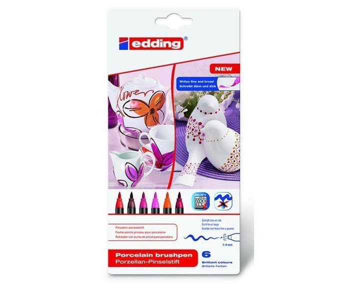 Μαρκαδόρος Edding 4200 Πινέλο Πορσελάνης 1-4mm Warm 6τμ.