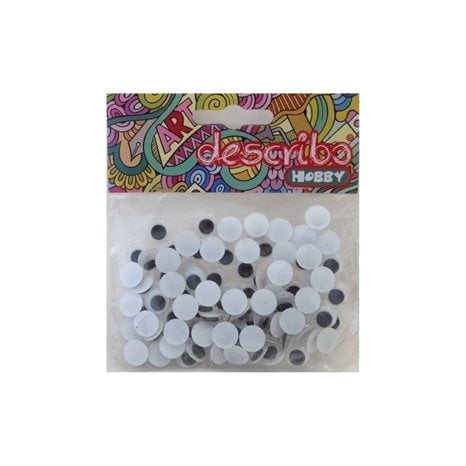 Ματάκια Describo 10mm 100τεμ. Μαύρα