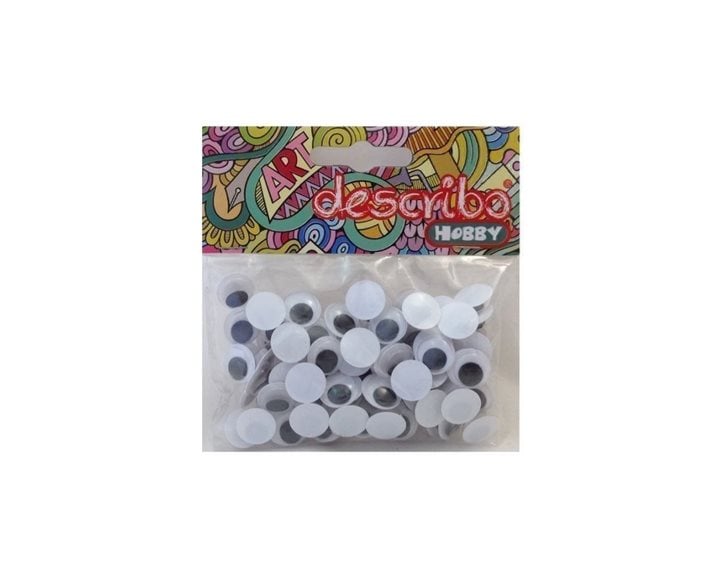 Ματάκια Describo 12mm 100τεμ. Μαύρα
