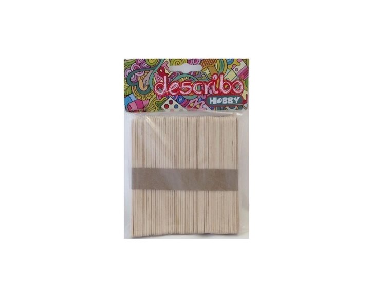 Ξυλάκια Παγωτού Describo Φυσικό Χρώμα 100τεμ. 114x10mm