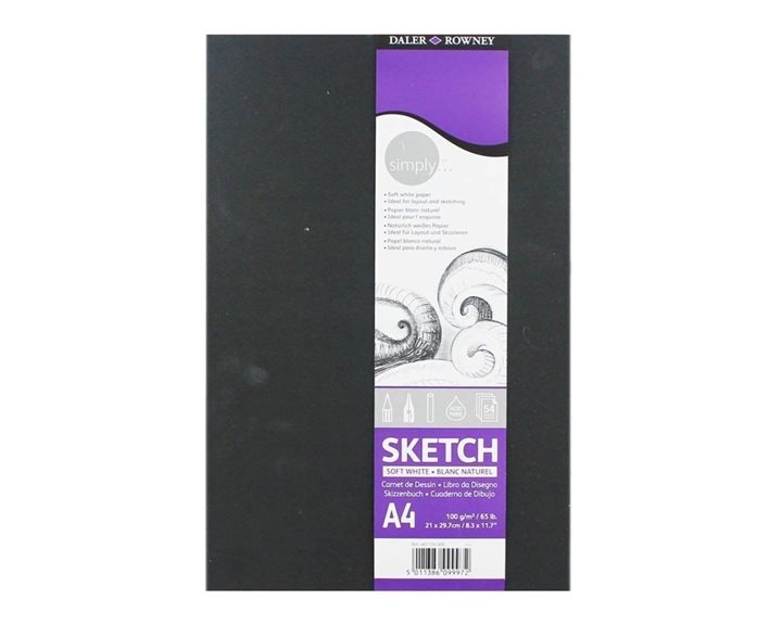 Μπλοκ Σχεδίου Sketchbook Λευκό Α4 100gr. 54σελ. 482154400
