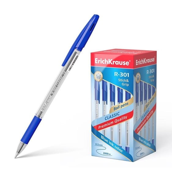 Στυλό ErichKrause R-301 1.0mm Stick Grip Μπλε