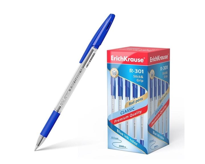 Στυλό ErichKrause R-301 1.0mm Stick Grip Μπλε