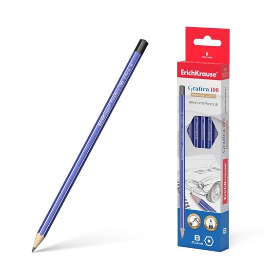 Μολύβι ErichKrause Grafica 100 HB 2.2mm 45483