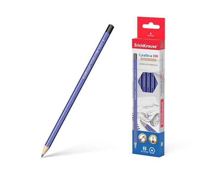 Μολύβι ErichKrause Grafica 100 HB 2.2mm 45483