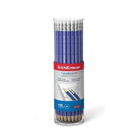 Μολύβι ErichKrause Grafica 101 HB 2.2mm Με Γόμα 45613