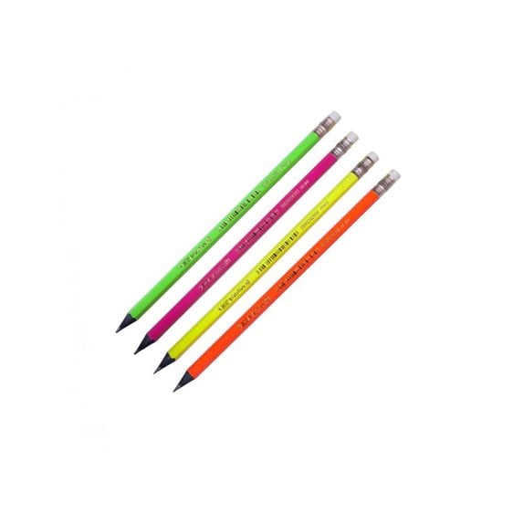 Μολύβι Bic Evolution Fluo Με Γόμα 2HB
