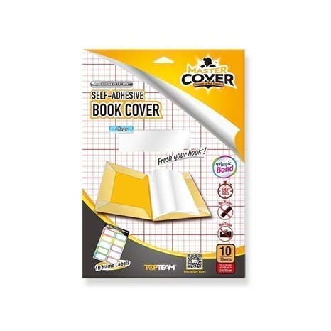 Φύλλα Για Κάλυμμα Βιβλίων Master Cover 50cmx36cm Αυτοκόλλητο Removable 10τεμ.