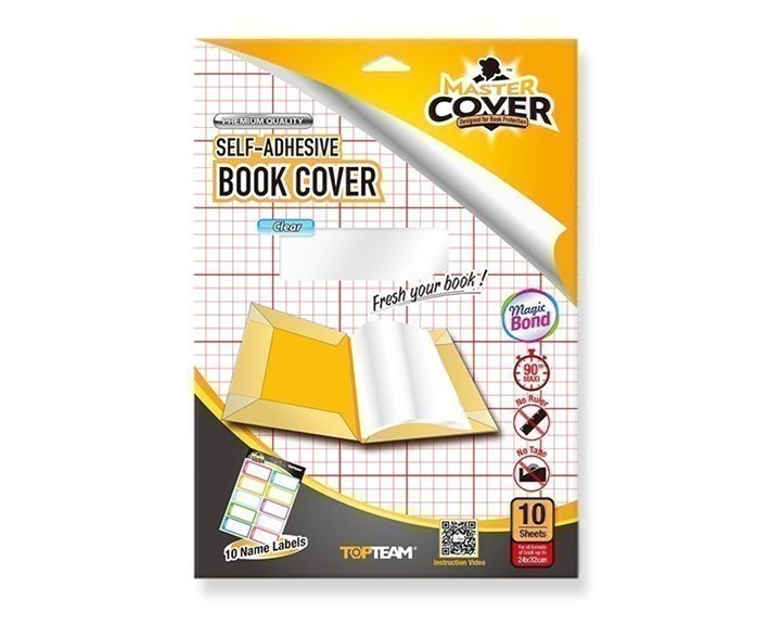 Φύλλα Για Κάλυμμα Βιβλίων Master Cover 50cmx36cm Αυτοκόλλητο Removable 10τεμ.