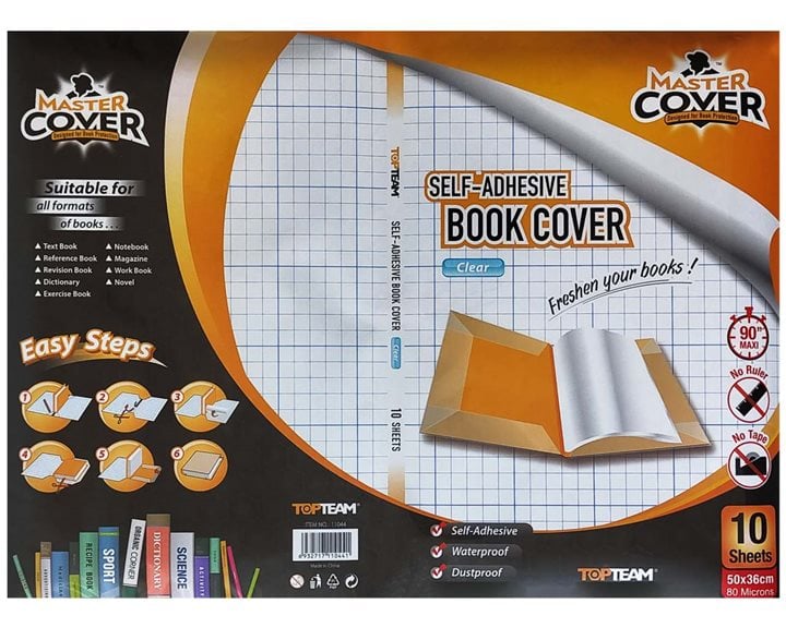 Φύλλα Για Κάλυμμα Βιβλίων Master Cover 50cmx36cm Αυτοκόλλητο Removable 10τεμ.