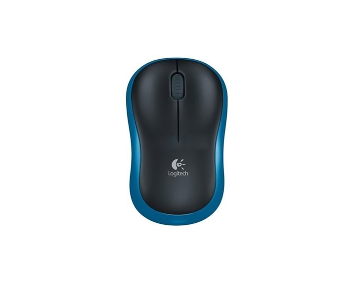 Logitech M185 Optical Mouse (2236) (Black/Blue, Wireless) (LOGM185BLKBLUE)