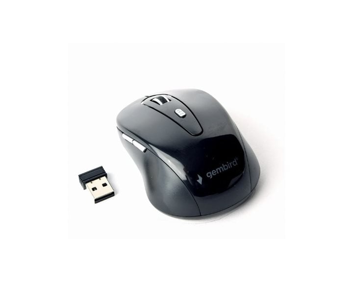 Gembird Wireless Optical Mouse 6 Buttons Black