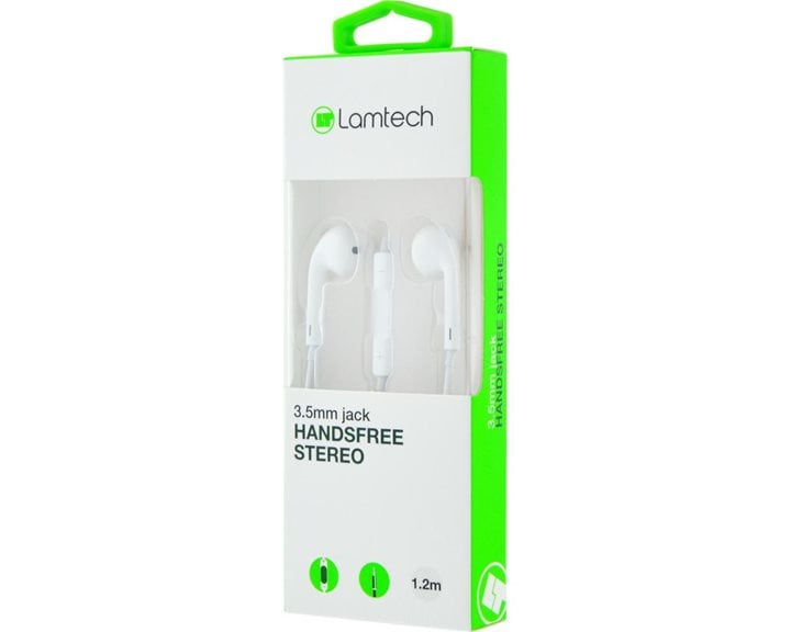 Lamtech Handsfree Stereo 3,5mm Jack With Mic White