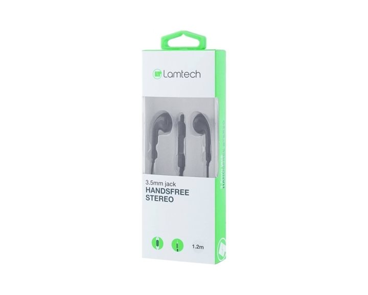 Lamtech Handsfree Stereo 3,5mm Jack With Mic Black